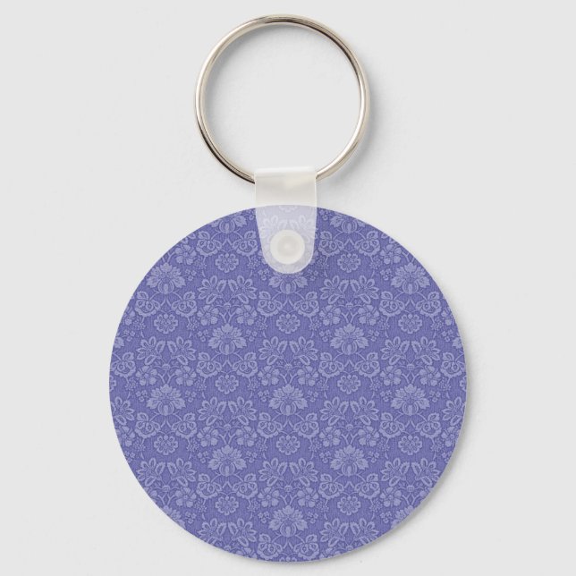 Chaveiro Damasco em azul (Frente)
