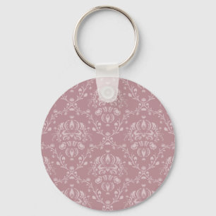 Chaveiro Damasco roxo e branco