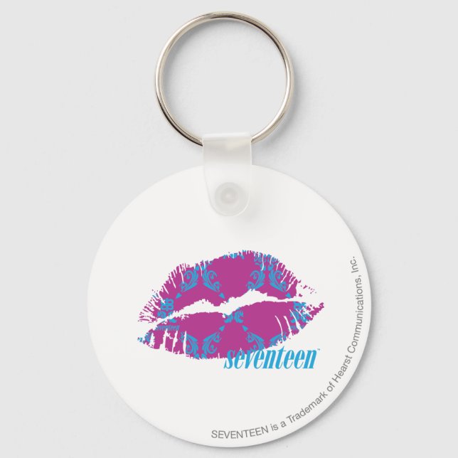 Chaveiro Damask Aqua-Purple (Frente)