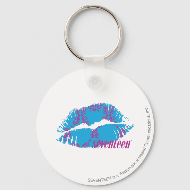 Chaveiro Damask Purple-Aqua (Frente)