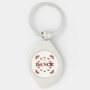 Chaveiro Dança com design de borboletas