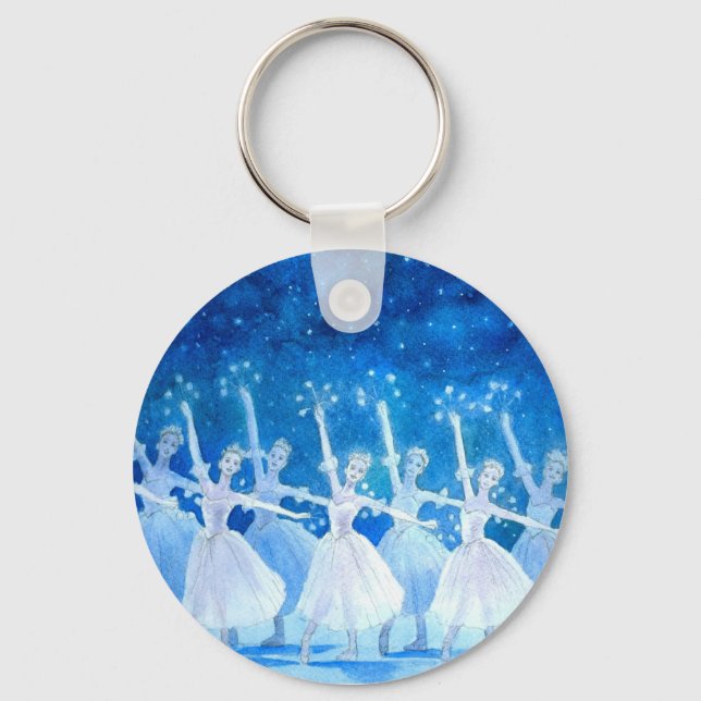 Chaveiro Dança da Corrente-Chave Flocos de Neve (Frente)