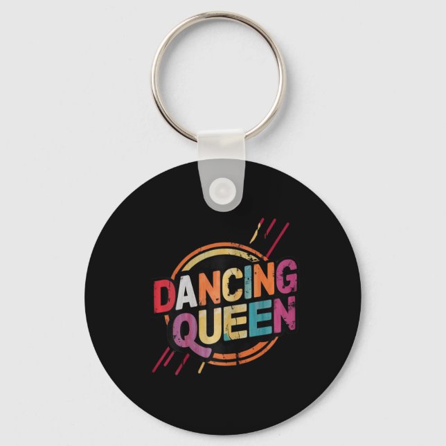 Chaveiro Dança De Disco Do Partido Rainha Dançando Para Mul (Frente)