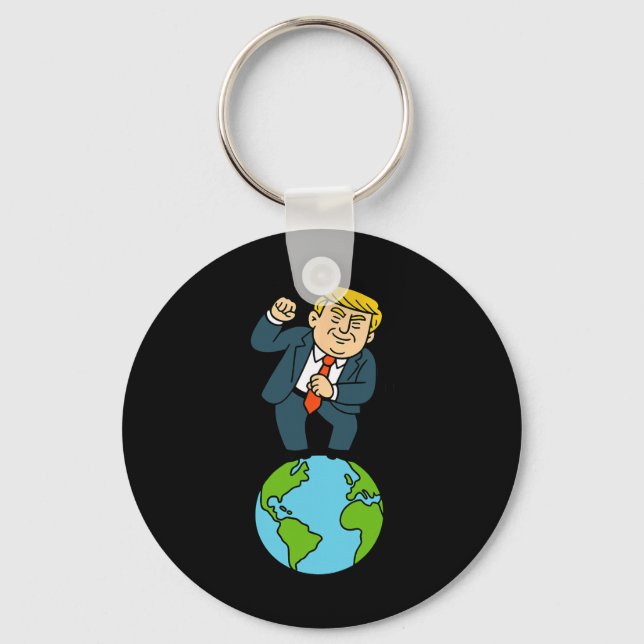 Chaveiro Dançando Trump Falando Engraçado  (Frente)