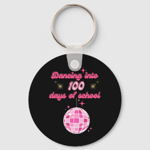 Chaveiro Dançar Em 100 Dias De Escola Com Disco Rosa Ba