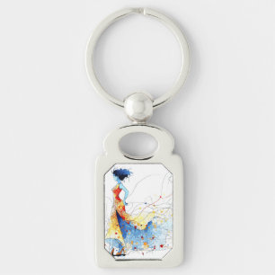 Chaveiro Dançarina de Flamenco em Aquarela – Alegria em Mov