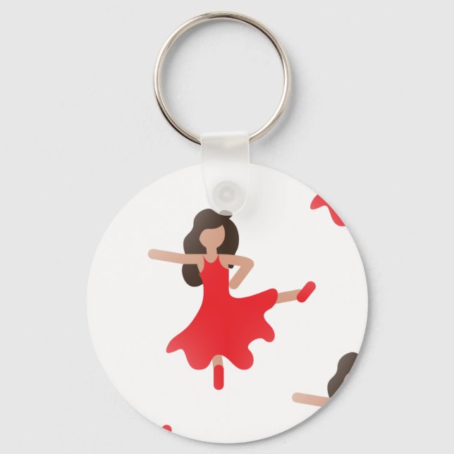 Chaveiro dançarina emoji (Frente)