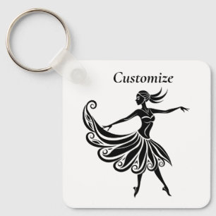 Chaveiro Dançarino Africano Silhouette Art Thunder_Thunder_