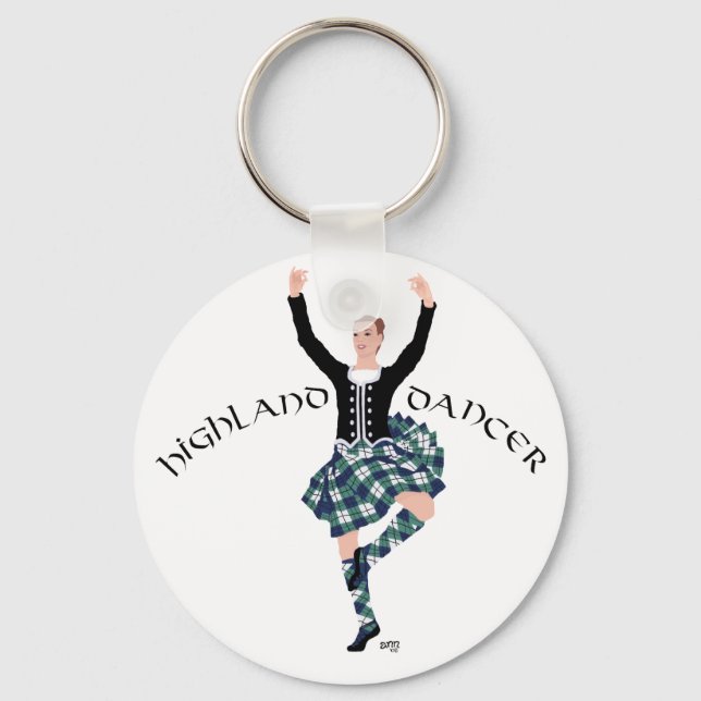 Chaveiro Dançarino Escocês Highland Fling (Frente)