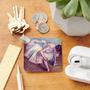 Chaveiro Dançarino sentado por Edgar Degas, Arte Balé de Vi