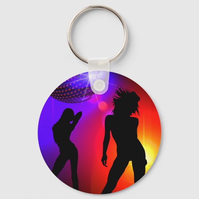 Chaveiro Dançarinos Com Disco Bal Neon Cores Principais Pre (Frente)