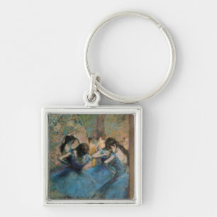 Chaveiro Dançarinos de Edgar Degas no azul, 1890