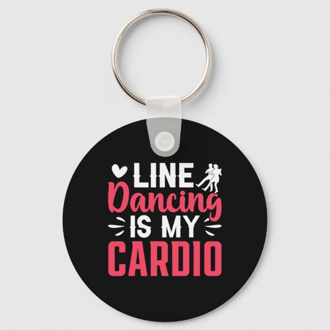 Chaveiro Dancer Dance Line Dancing É Meu Cardio (Frente)