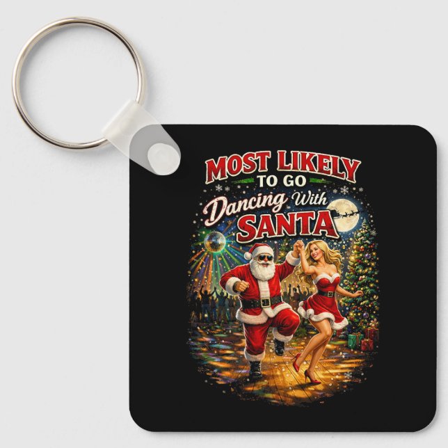 Chaveiro Dancing with Santa (Frente)