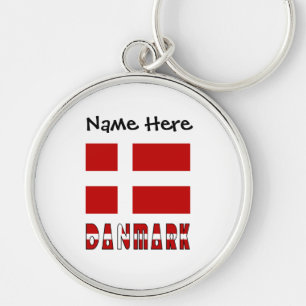 Chaveiro Danmark e Dannebrog Personalizado 