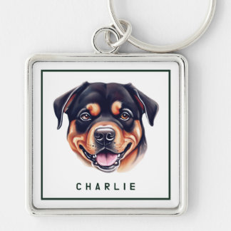 Chaveiro Dapper Rottweiler Pup Personalizado