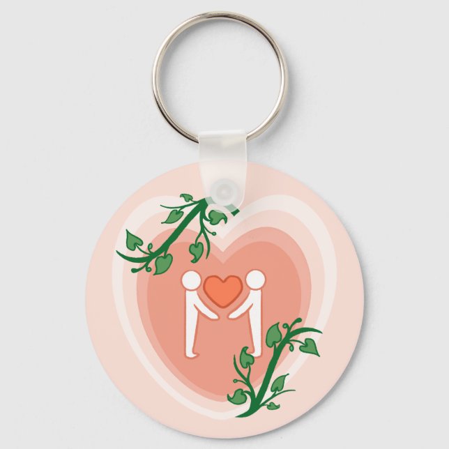 Chaveiro Dar amor Coração  (Frente)