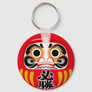 Chaveiro Daruma doll (tradicional charme japonês de sorte)