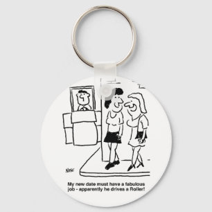 Chaveiro Data é Dirigindo um desenho de um rolo