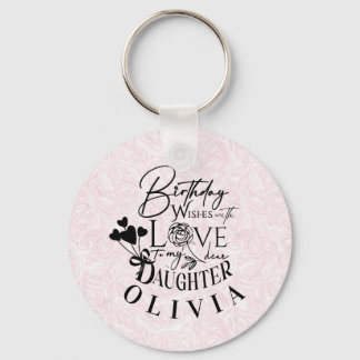 Chaveiro Daughter Birthday Calligraphy Custom Name Modern