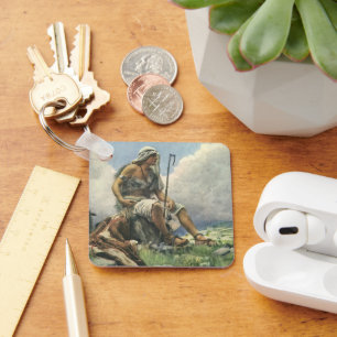 Chaveiro David, o Pastor, por Copping, Religião Vintage