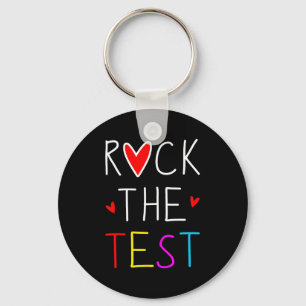 Chaveiro Day Rock The Test Teacher Testing Day Engraçado Pr