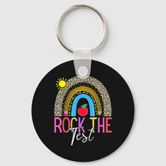 Chaveiro Day Rock The Test Teacher Testing Day Leopardo Rai (Frente)