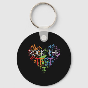 Chaveiro Day Rock The Test Teacher Testing Day Rainbow Teat