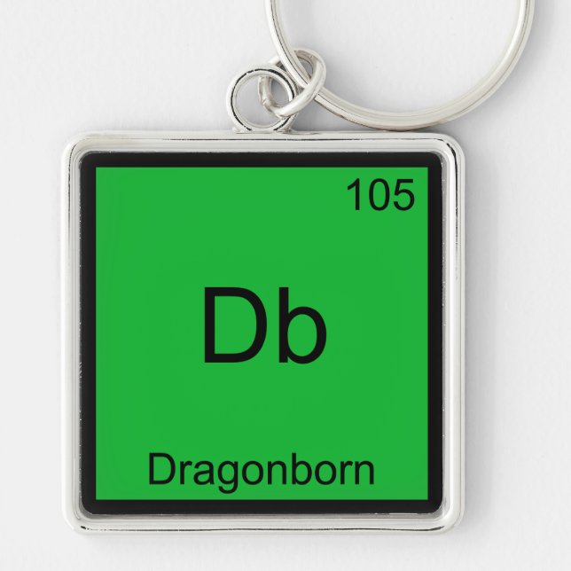 Chaveiro Db - Dragonborn Funny Chemical Element Symbol Tee (Frente)
