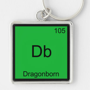 Chaveiro Db - Dragonborn Funny Chemistry Element Symbol Tee