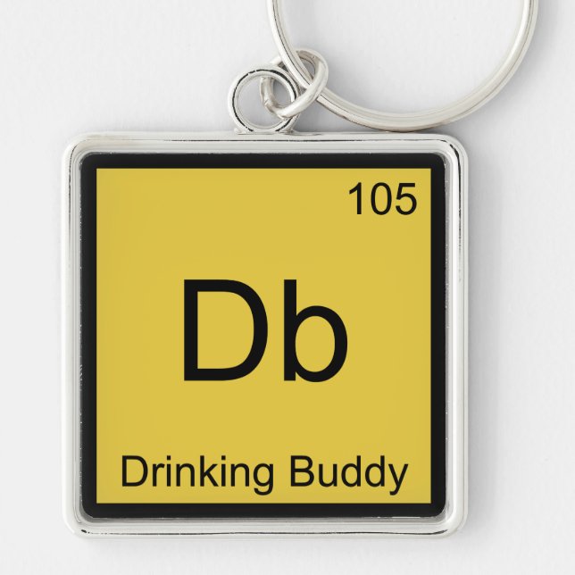 Chaveiro Db - Símbolo de Elemento de Química de Buddy Beben (Frente)