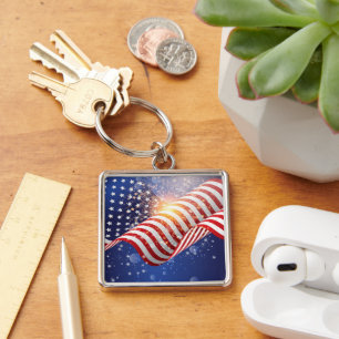Chaveiro de 4 de julho Patriótico