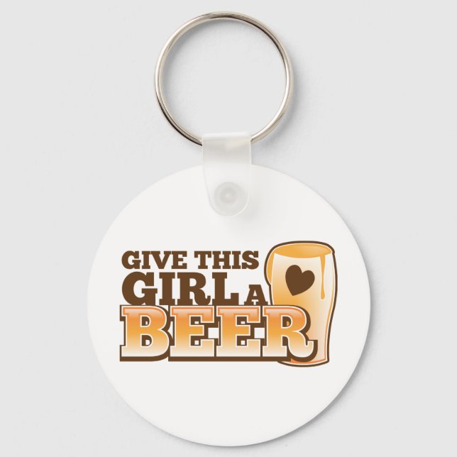 Chaveiro Dê a essa garota uma cerveja (Frente)