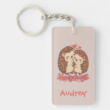 Chaveiro de Abraços de Ouriço Personalizado com No