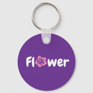 Chaveiro de acrilato de flores