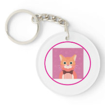 Chaveiro de Acrílico em Forma de Gato