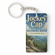 Chaveiro de Acrílico Retângulo Jockey Cap Fryeburg