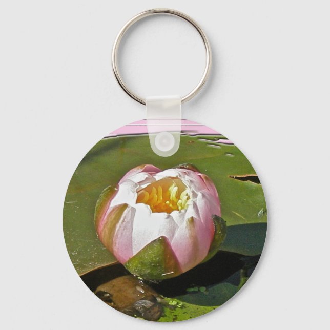 Chaveiro de água-lírio rosa (Frente)