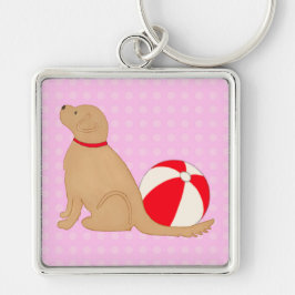 Chaveiro de Algodão Rosa Doce de Cachorro de Dias