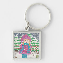 Chaveiro de alta qualidade para menina de esqui