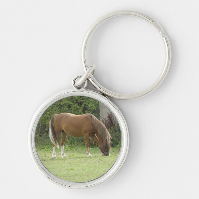Chaveiro de Aluguer de Cavalo Castanho (Frente)