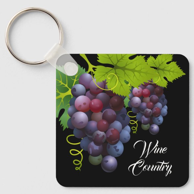 Chaveiro de alumínio de uvas (Frente)