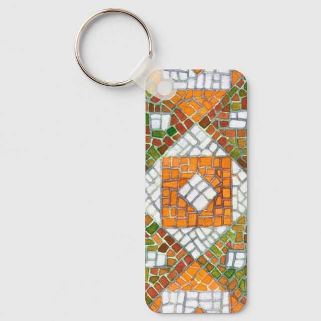 CHAVEIRO de alumínio do retângulo MOSAIC AUTUMN (Frente)