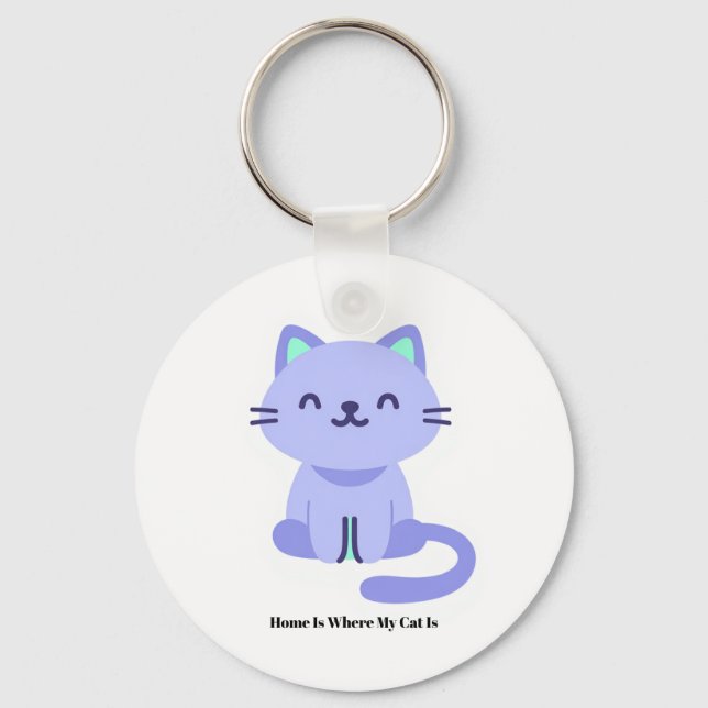 Chaveiro de Amante de Gato Engraçado – Presente Fo (Frente)