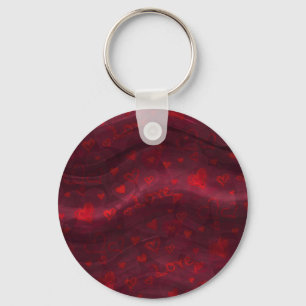 Chaveiro de "Amor" Vermelho Escuro