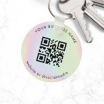 Chaveiro de Análise de Código Qr para Empresas Per<br><div class="desc">Promova sua empresa com este simples chaveiro,  com código de QR personalizado e texto. Adicione facilmente seu Código QR e outros detalhes clicando na opção "personalizar".</div>