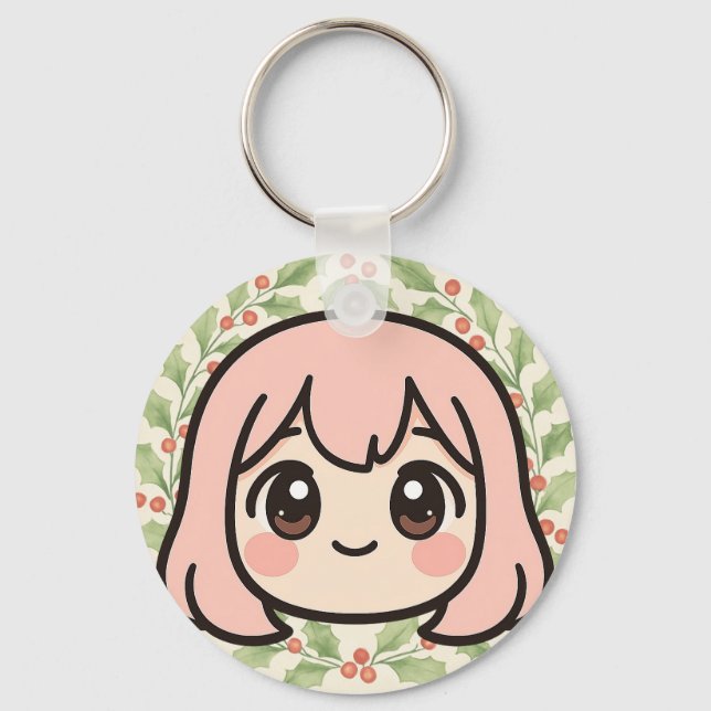 Chaveiro de Anime Menina Kawaii Fofa – Chibi Paste (Frente)