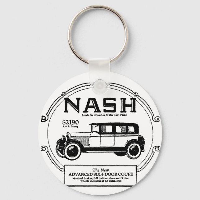 chaveiro de Anúncio de Automóvel 1925 Nash (Frente)