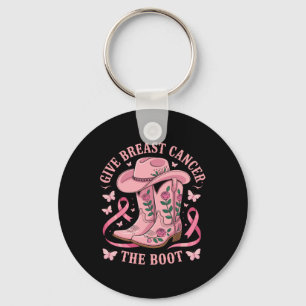 Chaveiro Dê Ao Cancer Da Mama O Cancer Da Garota De Boot Aw