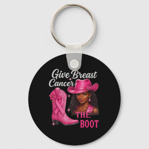 Chaveiro Dê Ao Cancer Da Mama O Cancer Da Garota De Boot Aw